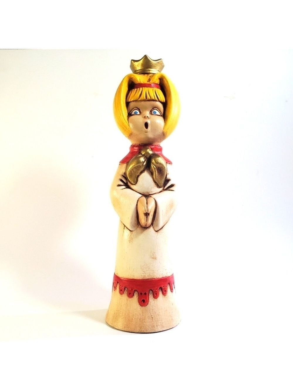 Vintage Ceramic Choir Girl Taper Candle Holder Christmas Figurine,  Candlestick